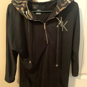 Kardashian Kollection half-zip top